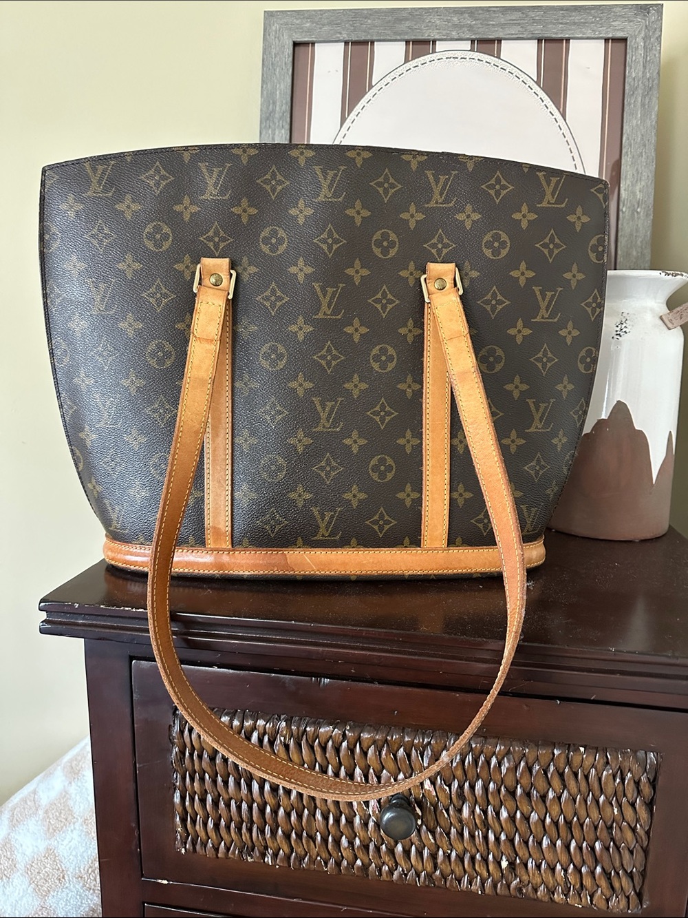 Louis Vuitton Monogram Canvas Tote with Vachetta Trim
